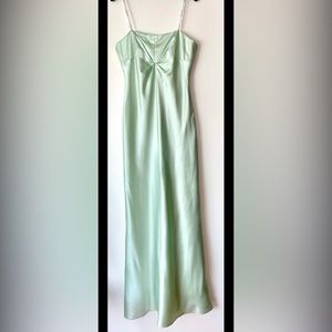 LAUNDRY BY SHELLI SEGAL STRAPLESS LINED MAXI DRESS SIZE 8 MINT GREEN COLOR NWT